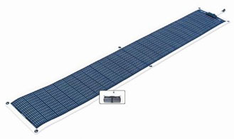 Solar Power: Flexible Solar Panel  20 W 12V System  (11.5 "x73")